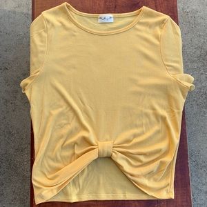 Yellow crop top